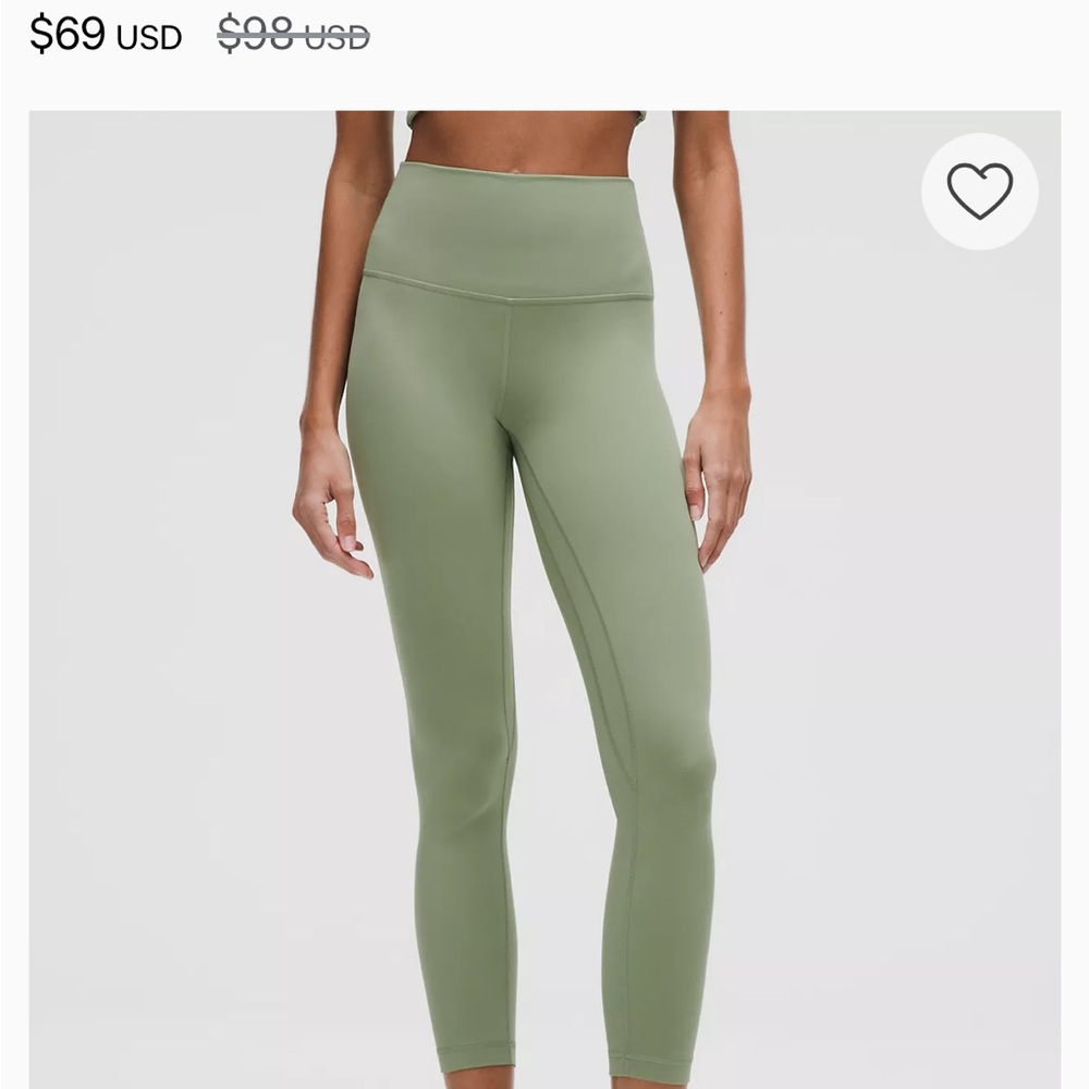 Lululemon Align high rise pant 25” size 10 Sage Green Leggings